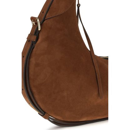 Moschino Schultertasche aus Wildleder in Braun