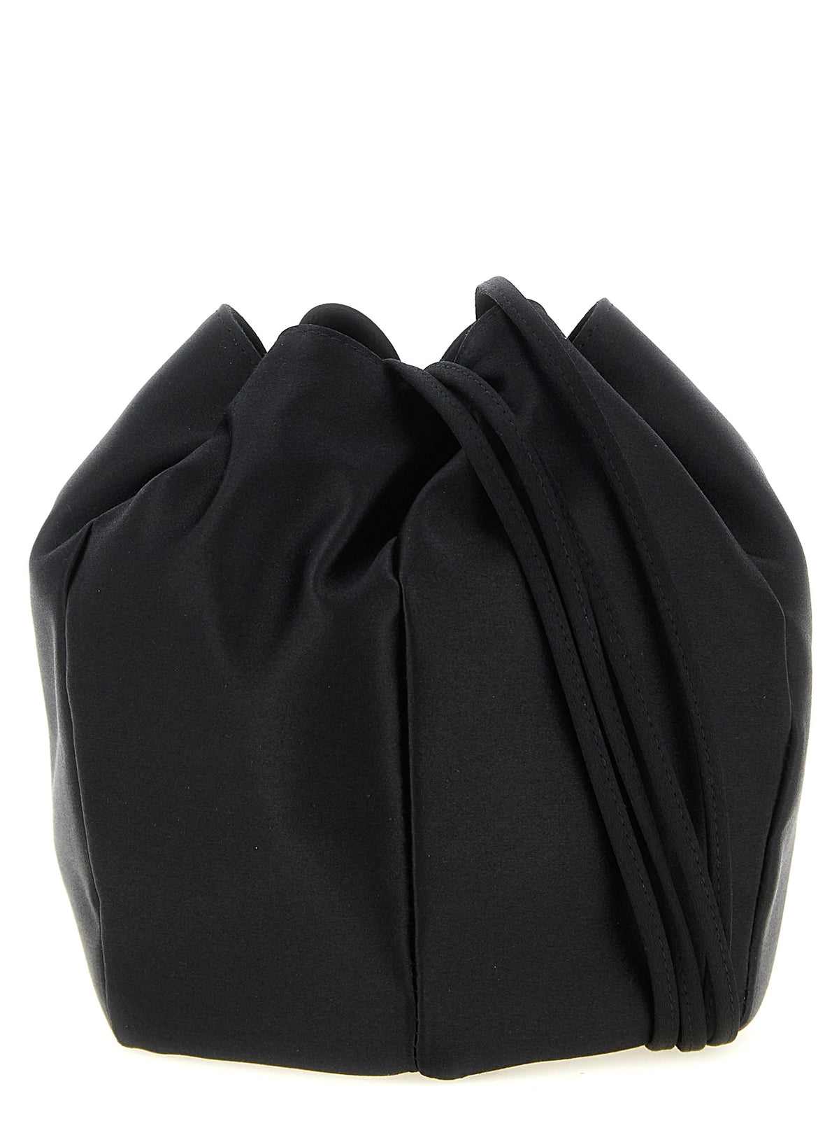 Prada Schultertasche aus Seide in Schwarz