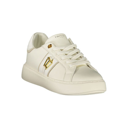 Twinset Weiße Sneaker mit Kontrastdetails