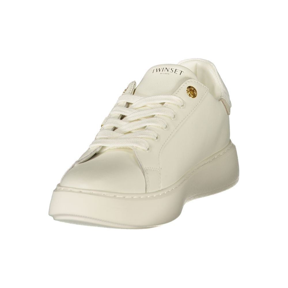 Twinset Weiße Sneaker mit Kontrastdetails