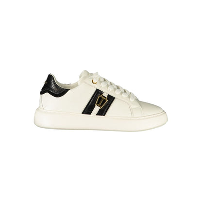Twinset Weiße Sneaker mit schwarzen Kontrastdetails