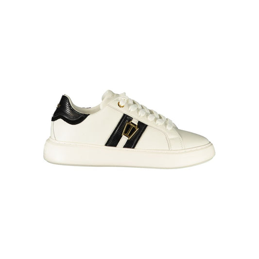 Twinset Weiße Sneaker mit schwarzen Kontrastdetails