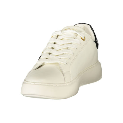 Twinset Weiße Sneaker mit schwarzen Kontrastdetails