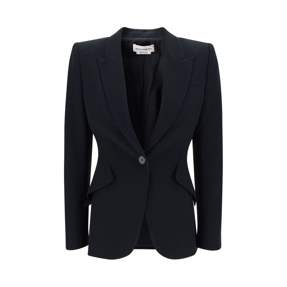 Alexander McQueen Blazer aus Viskose in Schwarz