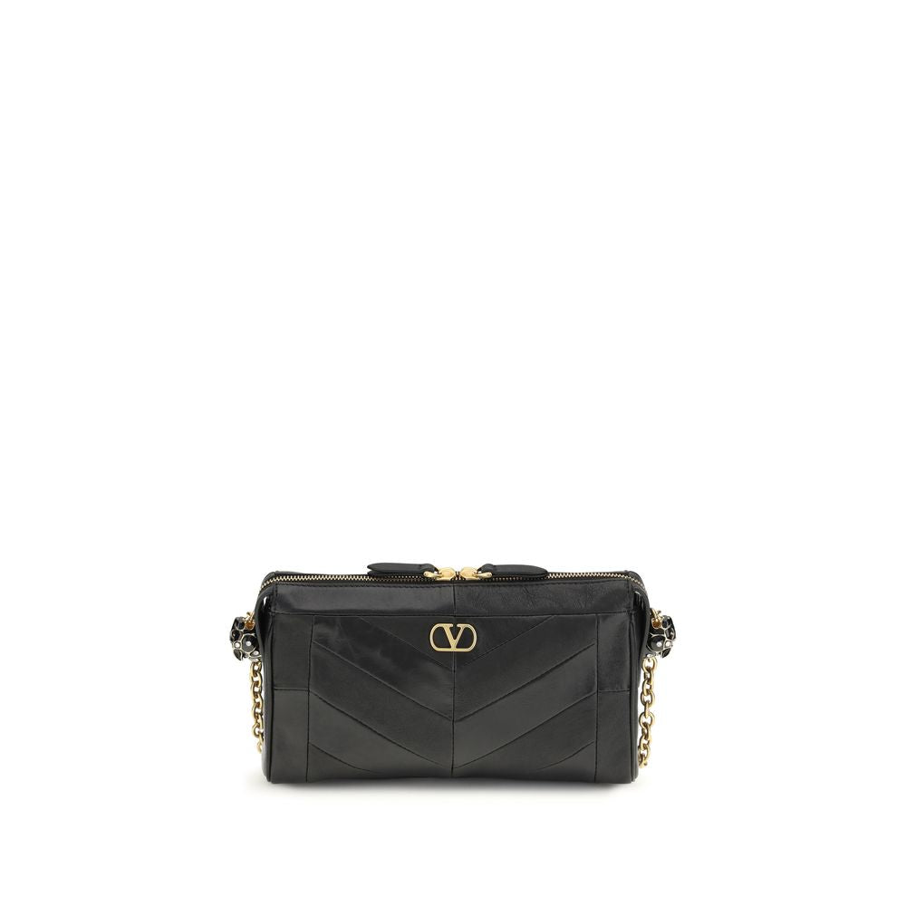 Valentino Garavani Schultertasche aus Leder in Schwarz