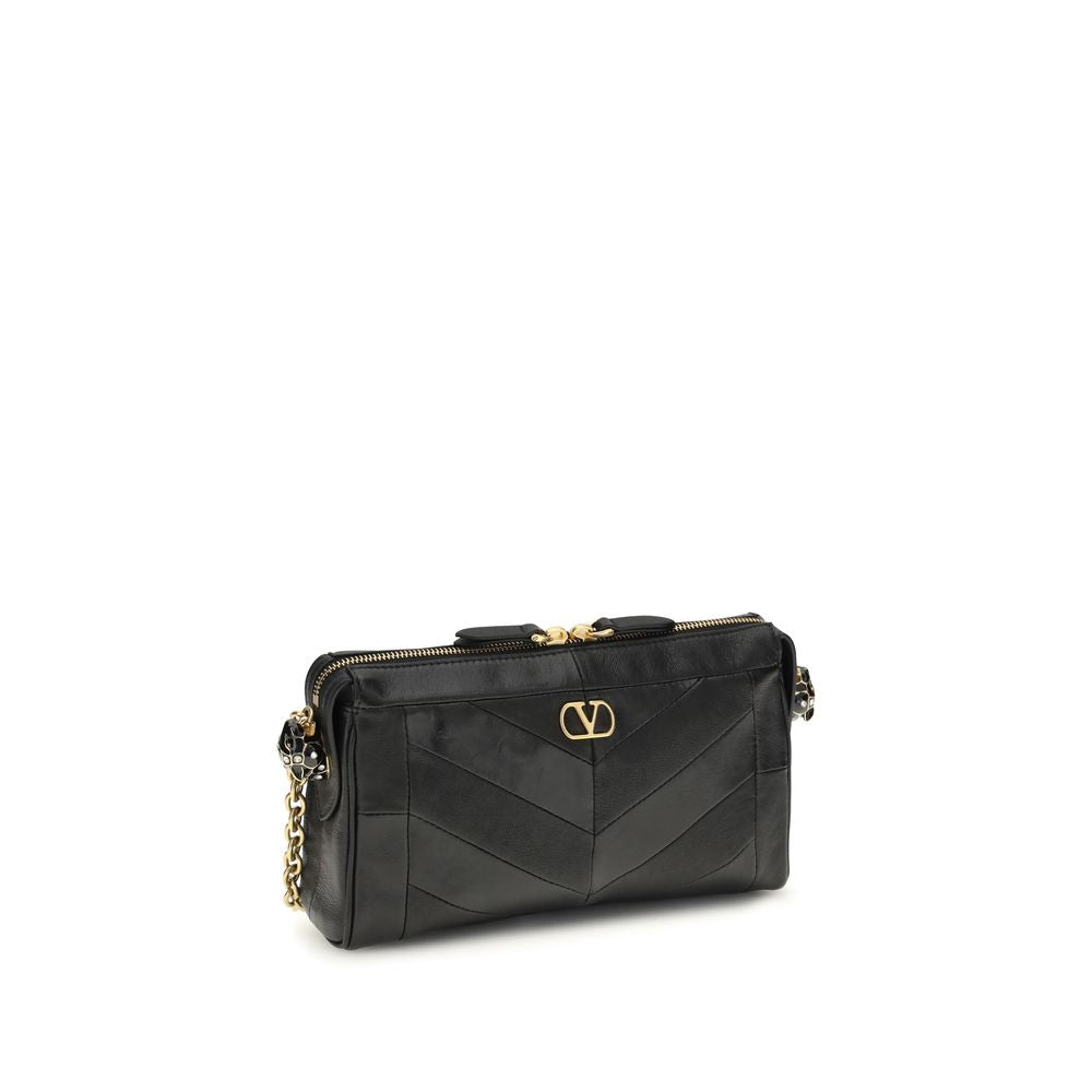 Valentino Garavani Schultertasche aus Leder in Schwarz