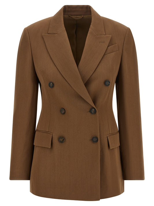 Brunello Cucinelli Blazer aus Wolle in Braun – Ansicht 1 | Arca Lucia