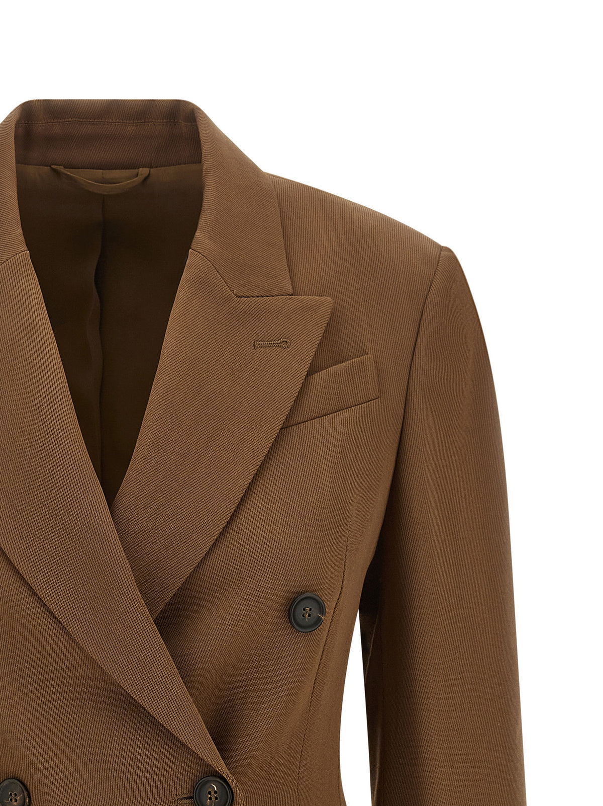 Brunello Cucinelli Blazer aus Wolle in Braun
