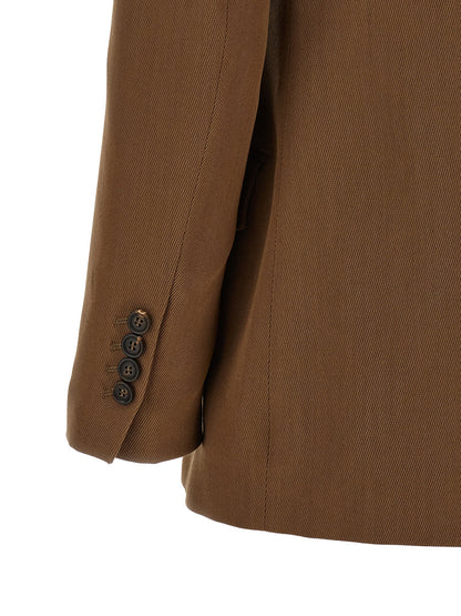 Brunello Cucinelli Blazer aus Wolle in Braun