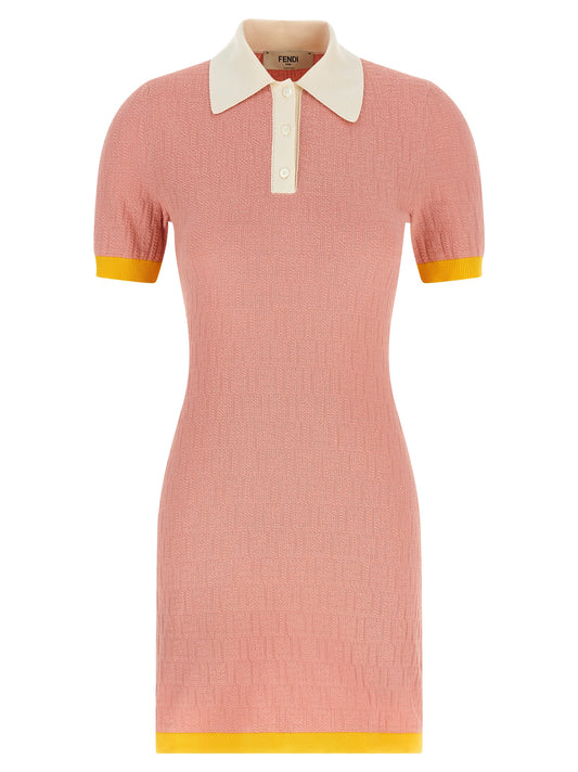 Fendi Kleid aus Baumwolle in Rosa