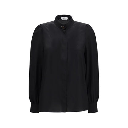 Alexander McQueen Bluse aus Seide in Schwarz