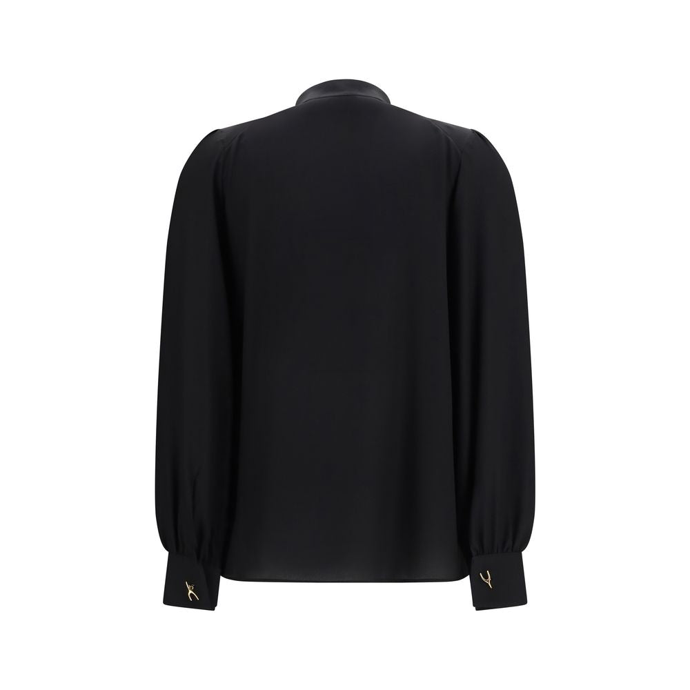 Alexander McQueen Bluse aus Seide in Schwarz