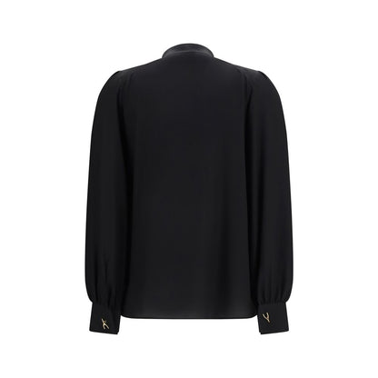 Alexander McQueen Bluse aus Seide in Schwarz