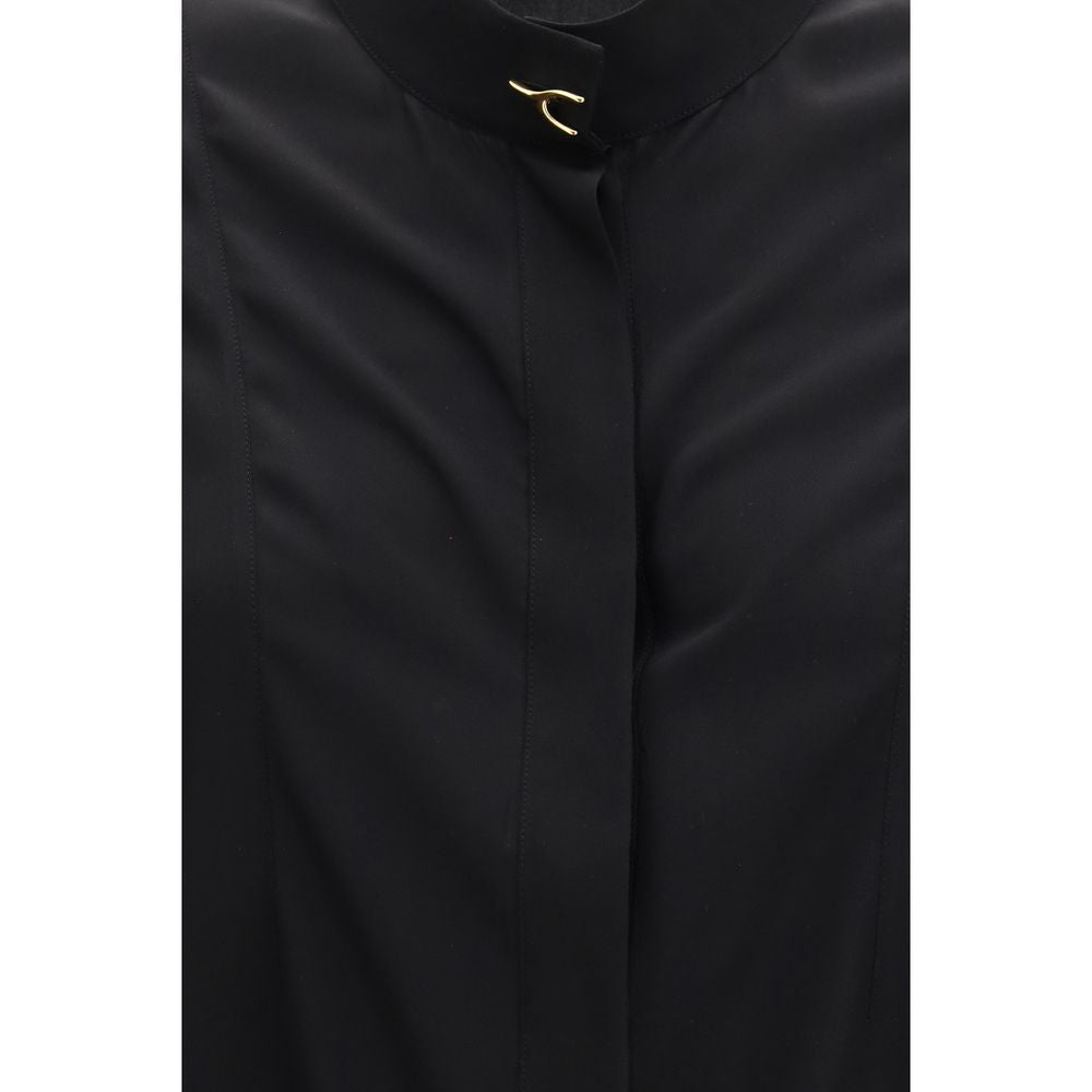 Alexander McQueen Bluse aus Seide in Schwarz