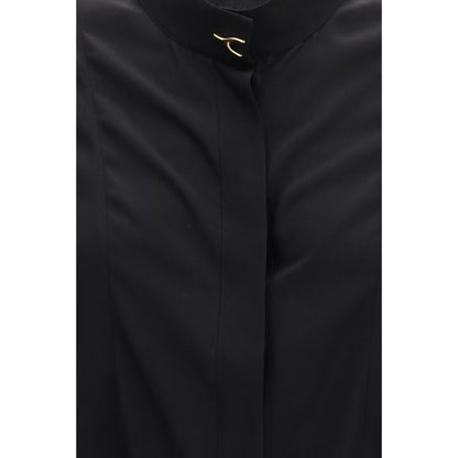 Alexander McQueen Bluse aus Seide in Schwarz