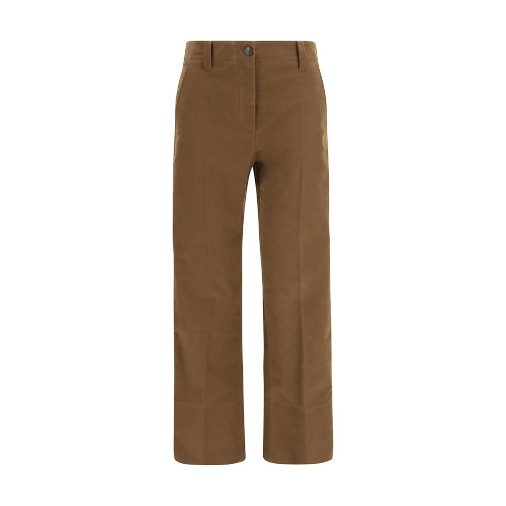 Brunello Cucinelli Hose aus Baumwolle in Braun