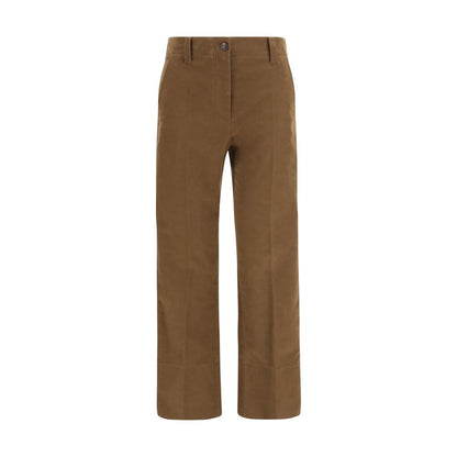 Brunello Cucinelli Hose aus Baumwolle in Braun