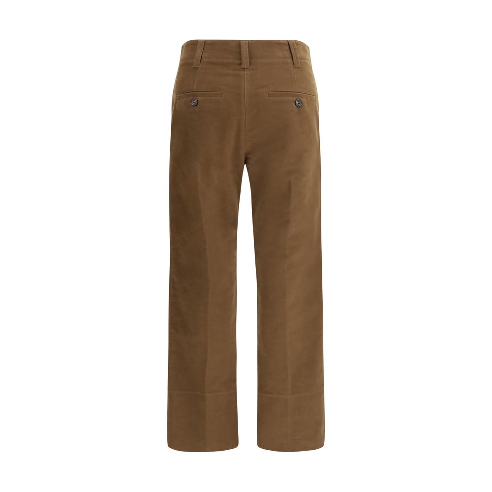 Brunello Cucinelli Hose aus Baumwolle in Braun