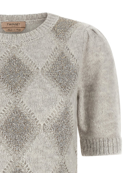 Twinset Pullover aus Polyester in Grau