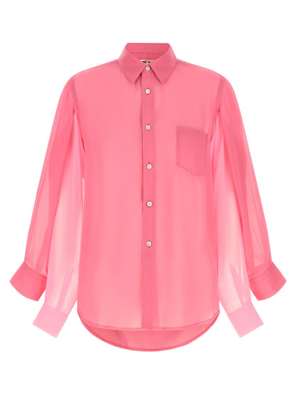 Comme Des Garçons Bluse aus Polyester in Rosa