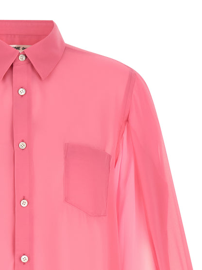 Comme Des Garçons Bluse aus Polyester in Rosa