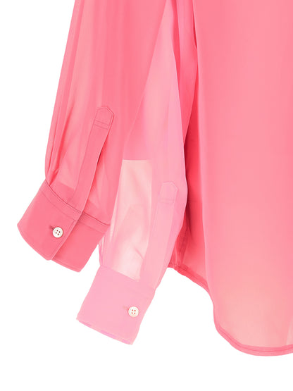 Comme Des Garçons Bluse aus Polyester in Rosa