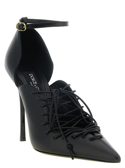 Dolce & Gabbana Pumps aus Leder in Schwarz