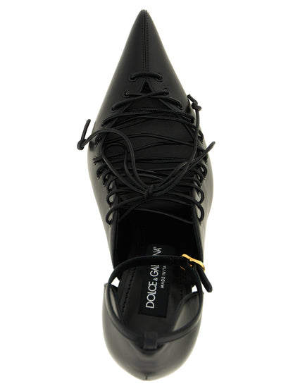 Dolce & Gabbana Pumps aus Leder in Schwarz