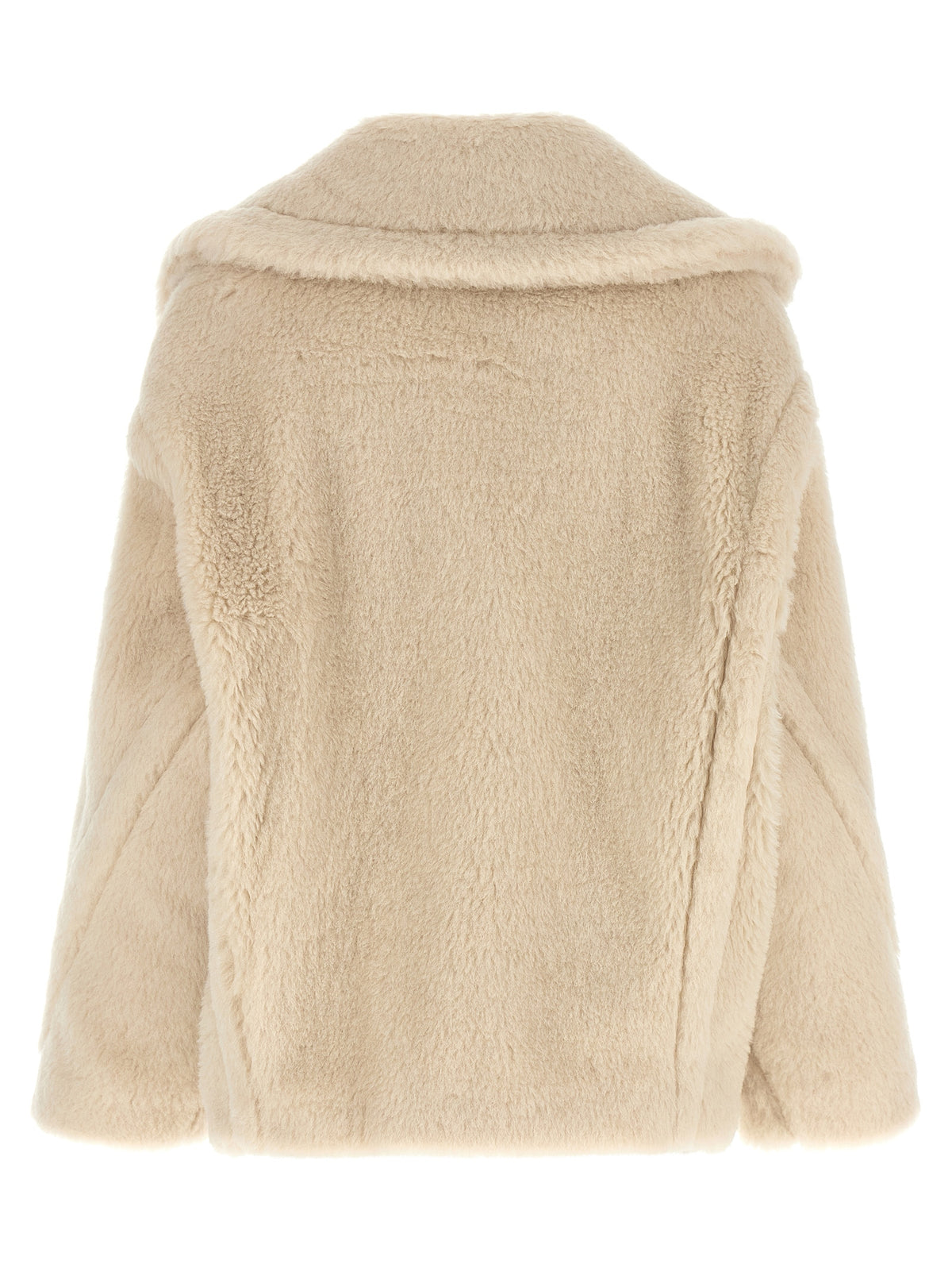 Max Mara Mantel aus Leder in Weiß