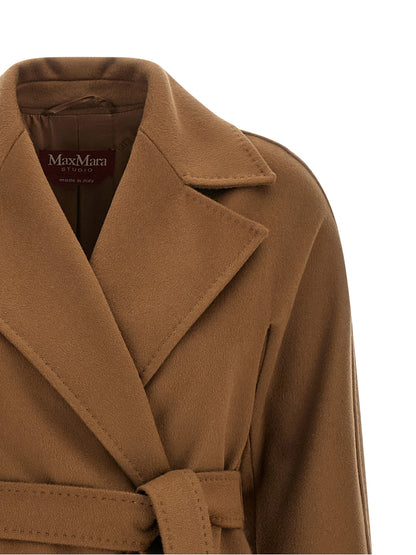 Max Mara Mantel aus Wolle in Beige