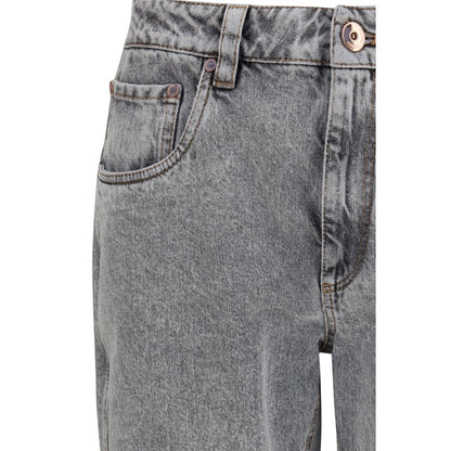 Brunello Cucinelli Jeans aus Leder in Grau