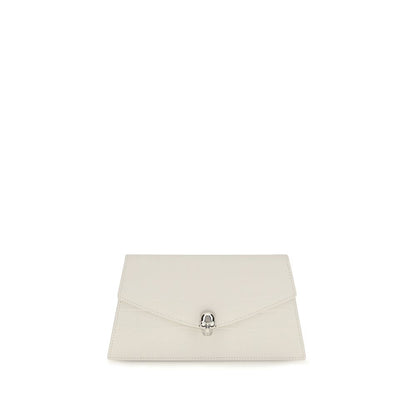 Alexander McQueen Clutch aus Leder in Weiß