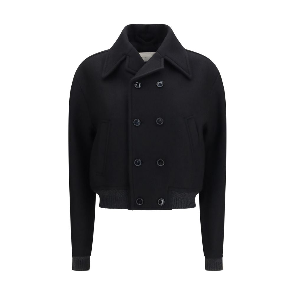 Ami Paris Jacke aus Wolle in Schwarz