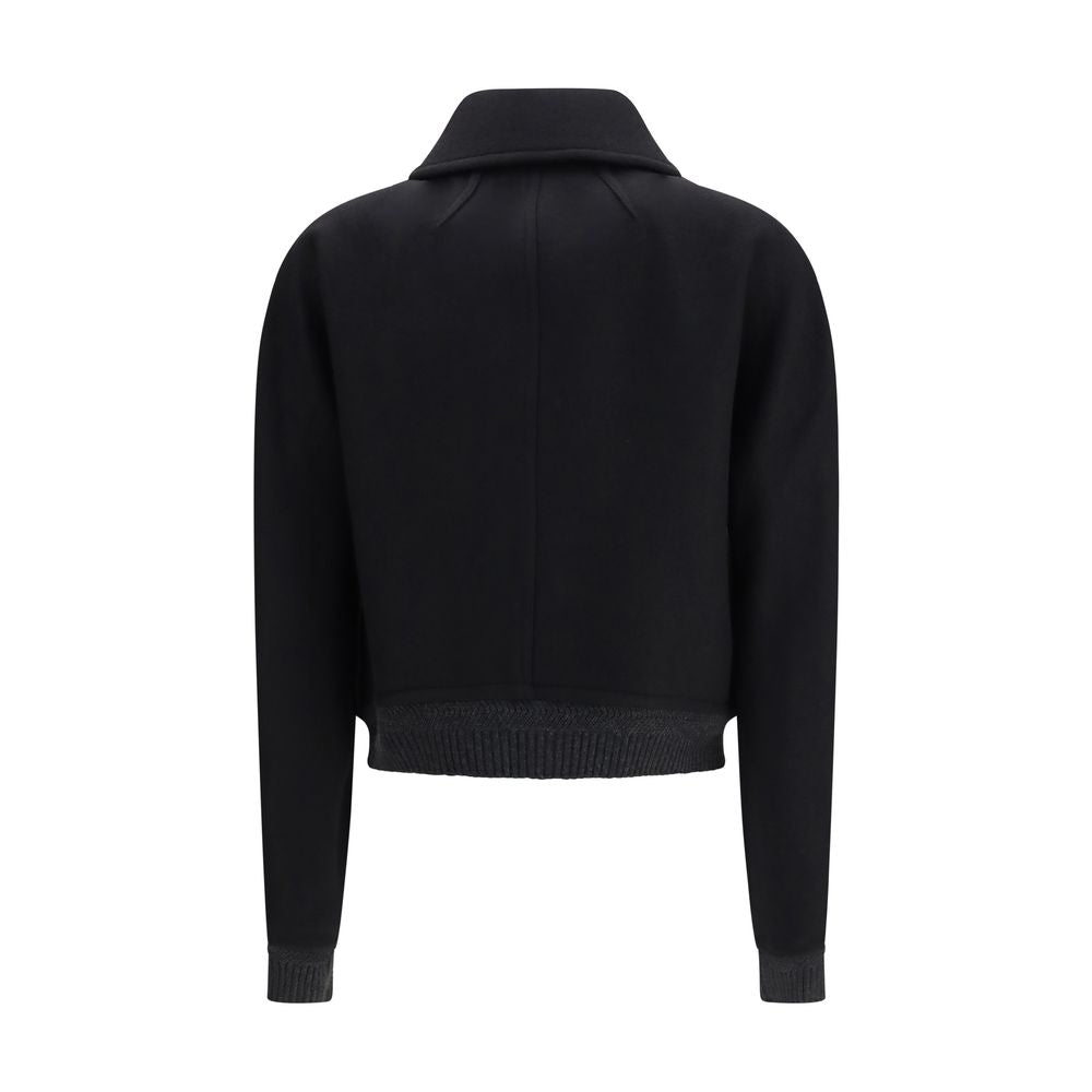 Ami Paris Jacke aus Wolle in Schwarz