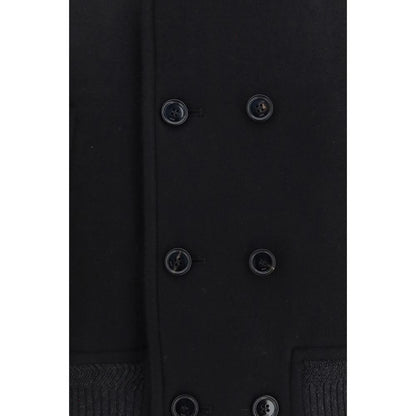Ami Paris Jacke aus Wolle in Schwarz
