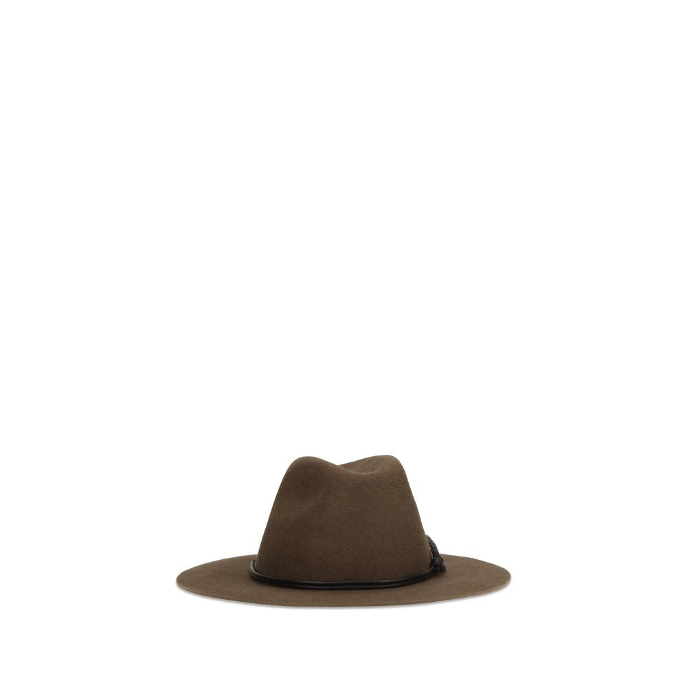Brunello Cucinelli Accessoire aus Leder in Braun
