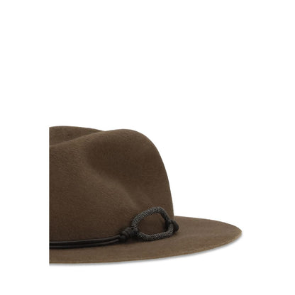 Brunello Cucinelli Accessoire aus Leder in Braun