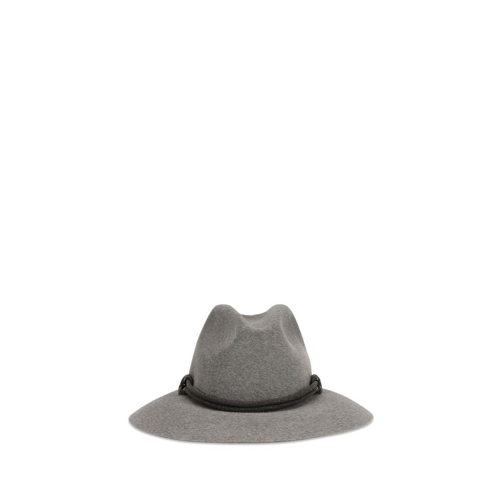 Brunello Cucinelli Accessoire aus Leder in Grau