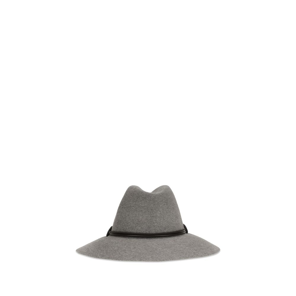 Brunello Cucinelli Accessoire aus Leder in Grau