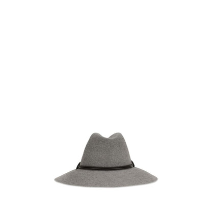 Brunello Cucinelli Accessoire aus Leder in Grau