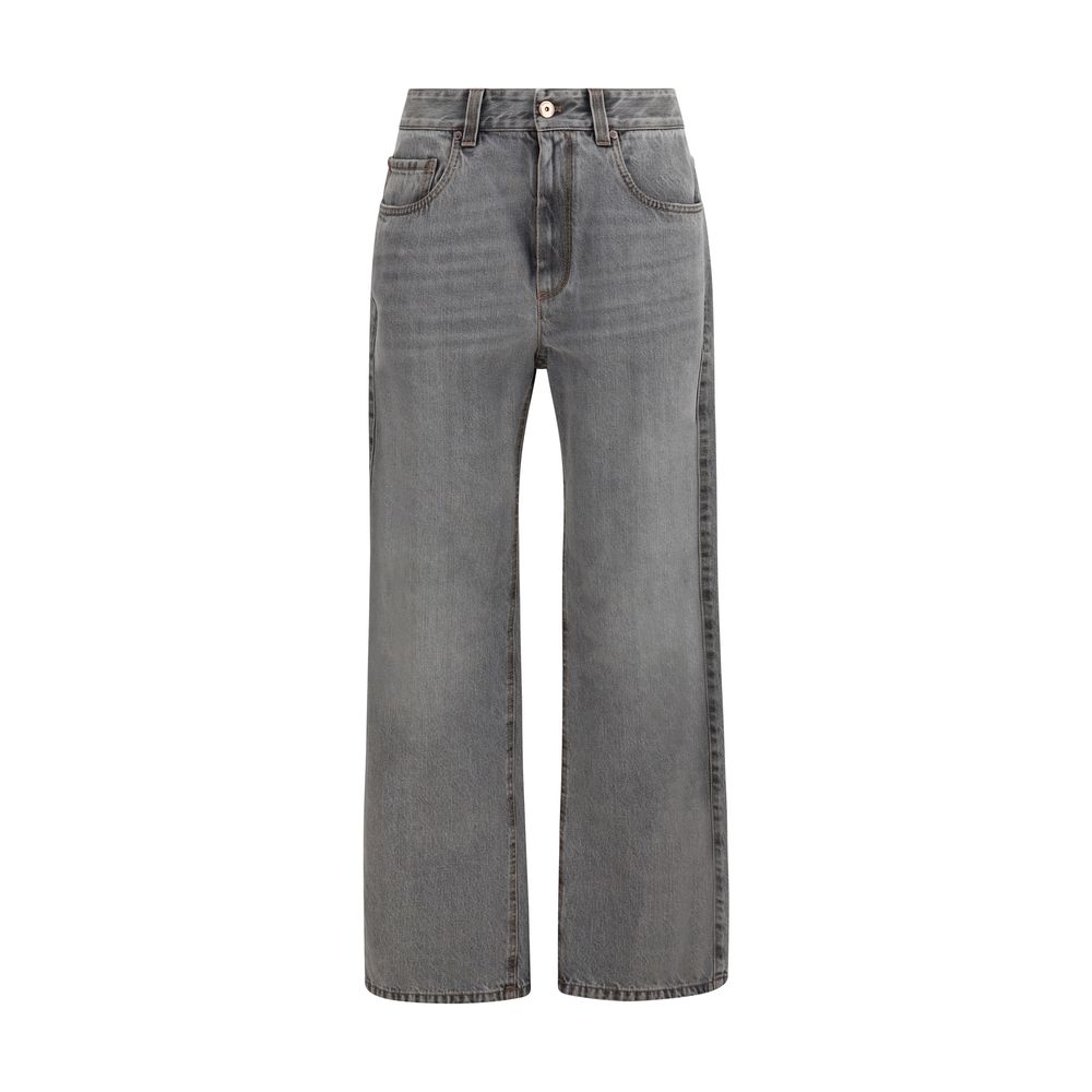Brunello Cucinelli Jeans aus Baumwolle in Grau
