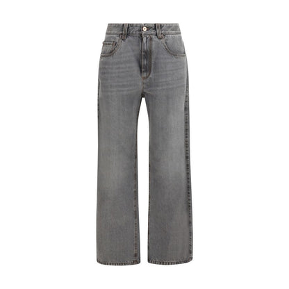 Brunello Cucinelli Jeans aus Baumwolle in Grau