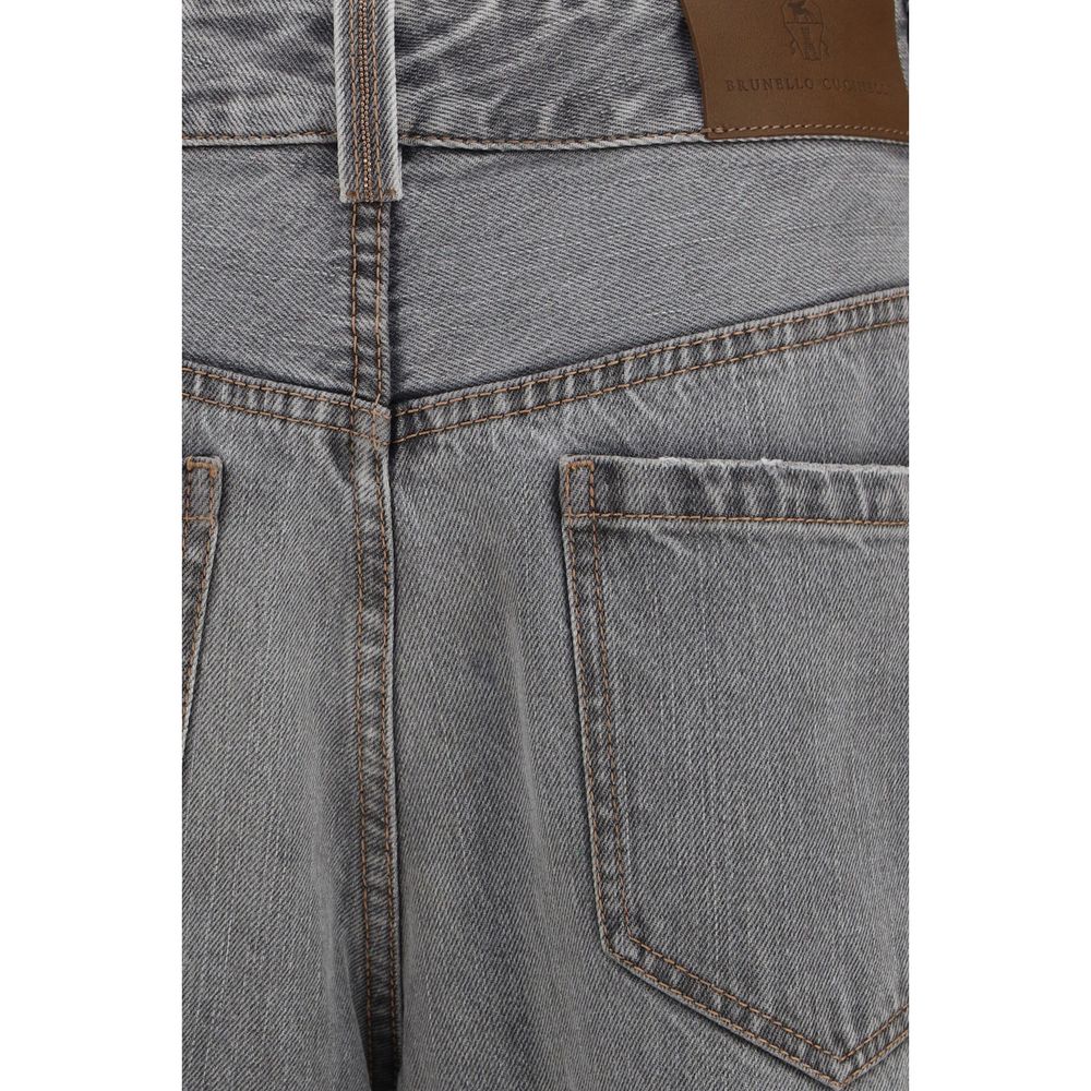 Brunello Cucinelli Jeans aus Baumwolle in Grau