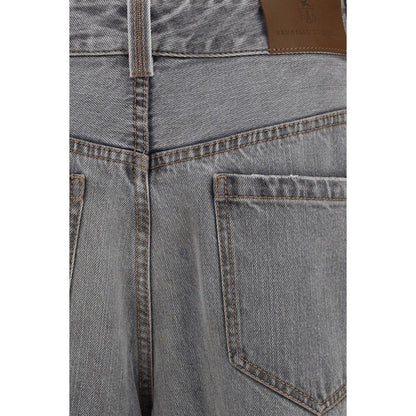 Brunello Cucinelli Jeans aus Baumwolle in Grau