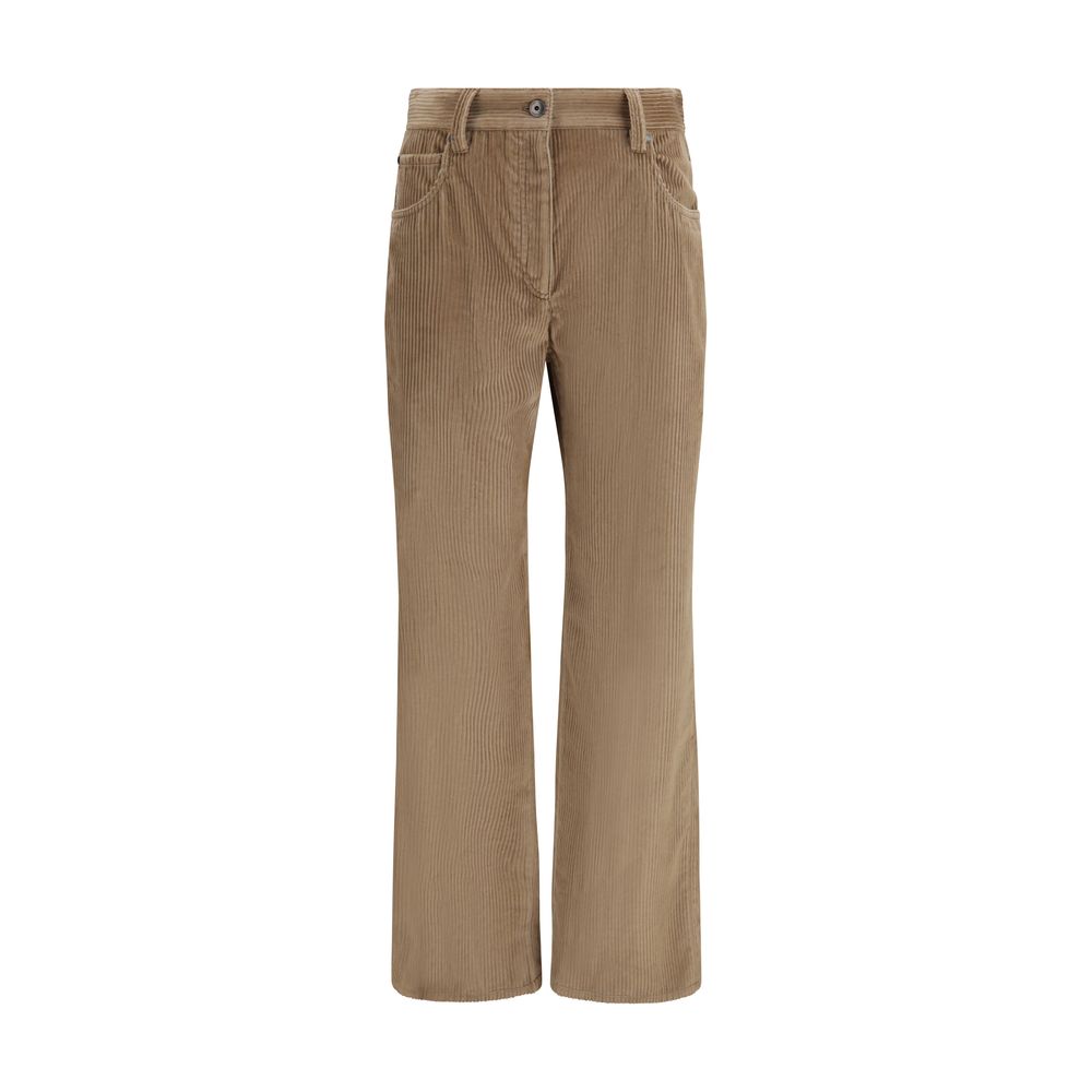Brunello Cucinelli Hose aus Baumwolle in Braun