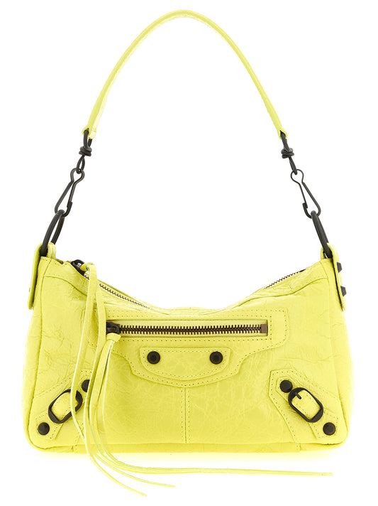 Balenciaga Schultertasche aus Leder in Gelb