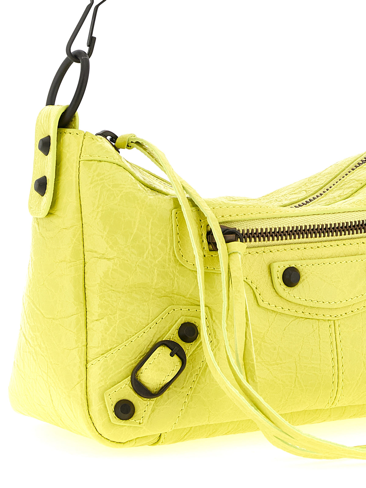 Balenciaga Schultertasche aus Leder in Gelb