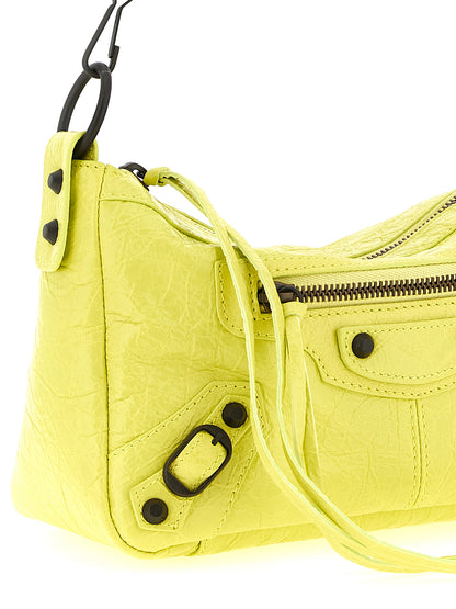 Balenciaga Schultertasche aus Leder in Gelb