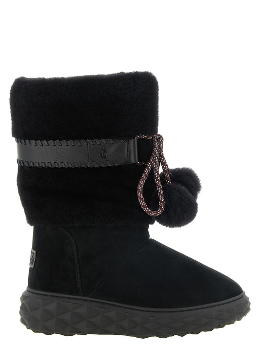 Jimmy Choo Stiefeletten aus Leder in Schwarz