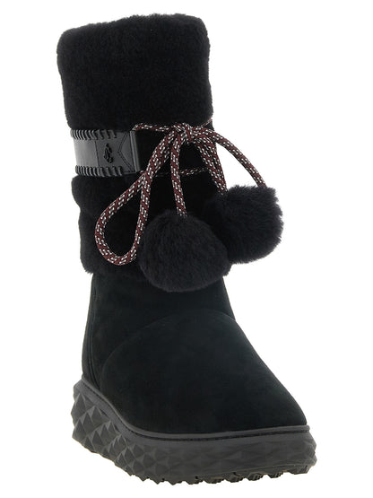 Jimmy Choo Stiefeletten aus Leder in Schwarz